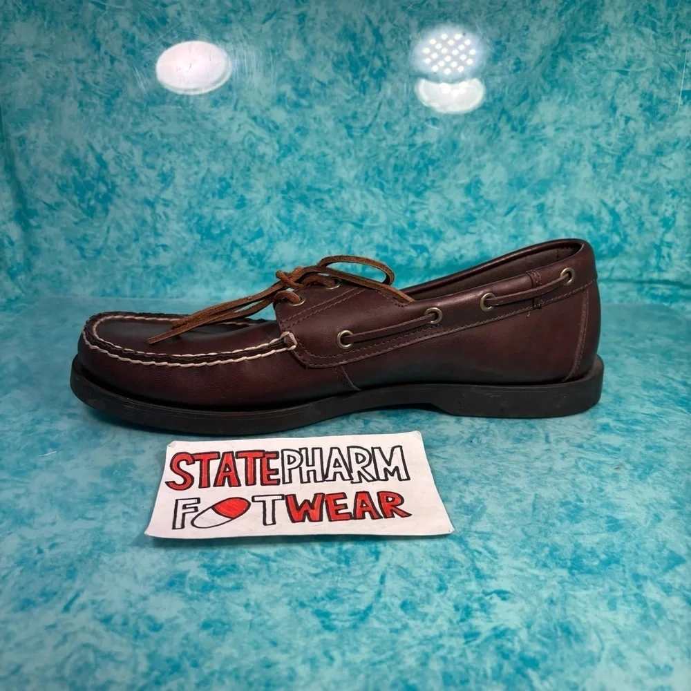 Polo Sport Ralph Lauren Men’s Brown Low Top Casual Leather Boat Shoes Size 11